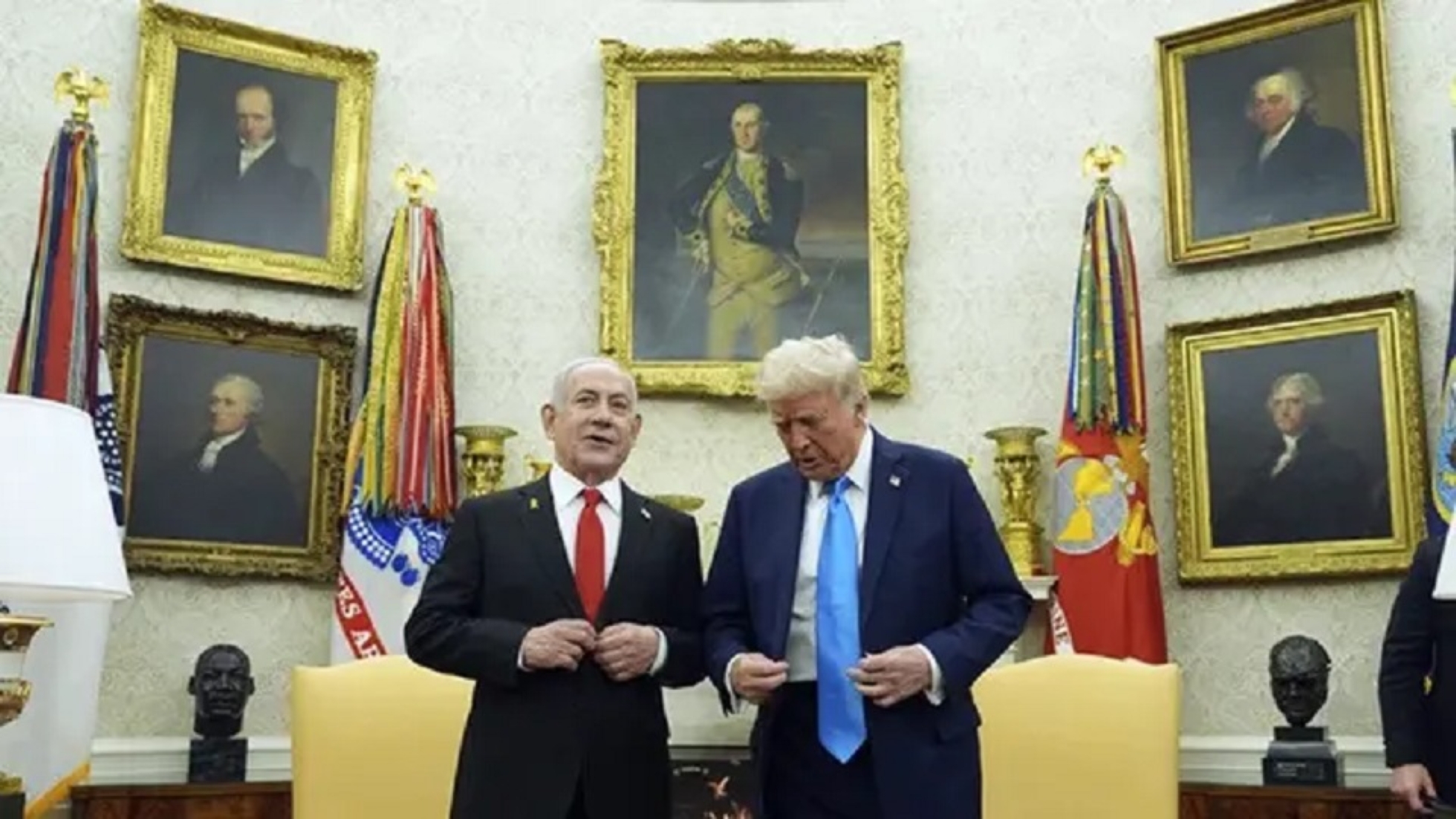 BERTEMU: Perdana Menteri Israel, Benjamin Netanyahu (kiri) saat bertemu Presiden AS, Donald Trump.