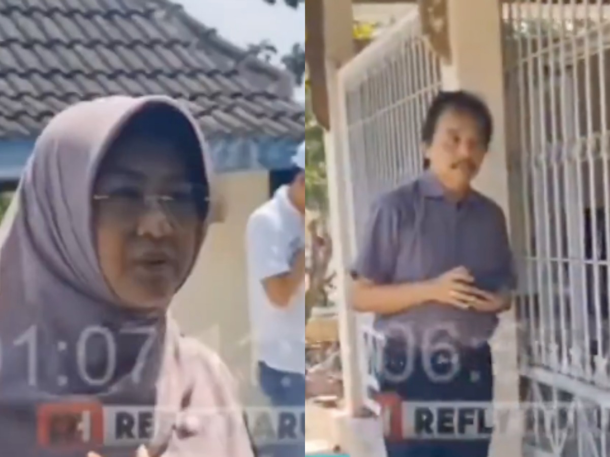 Roy Suryo dan Tifa saat di makam keluarga Jokowi.