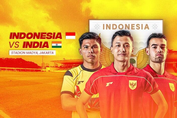 Timnas Indonesia U-23 vs India malam ini.
