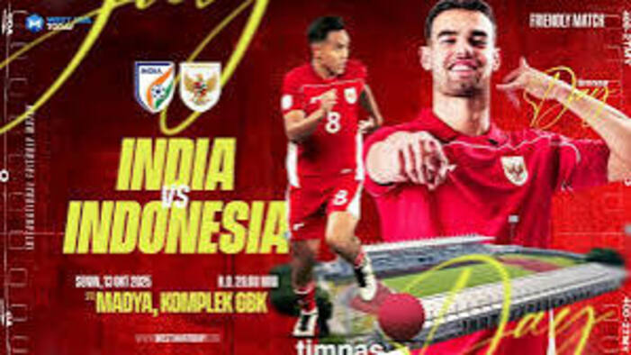 Saksikan perjuangan Timnas Indonesia vs India malam ini.