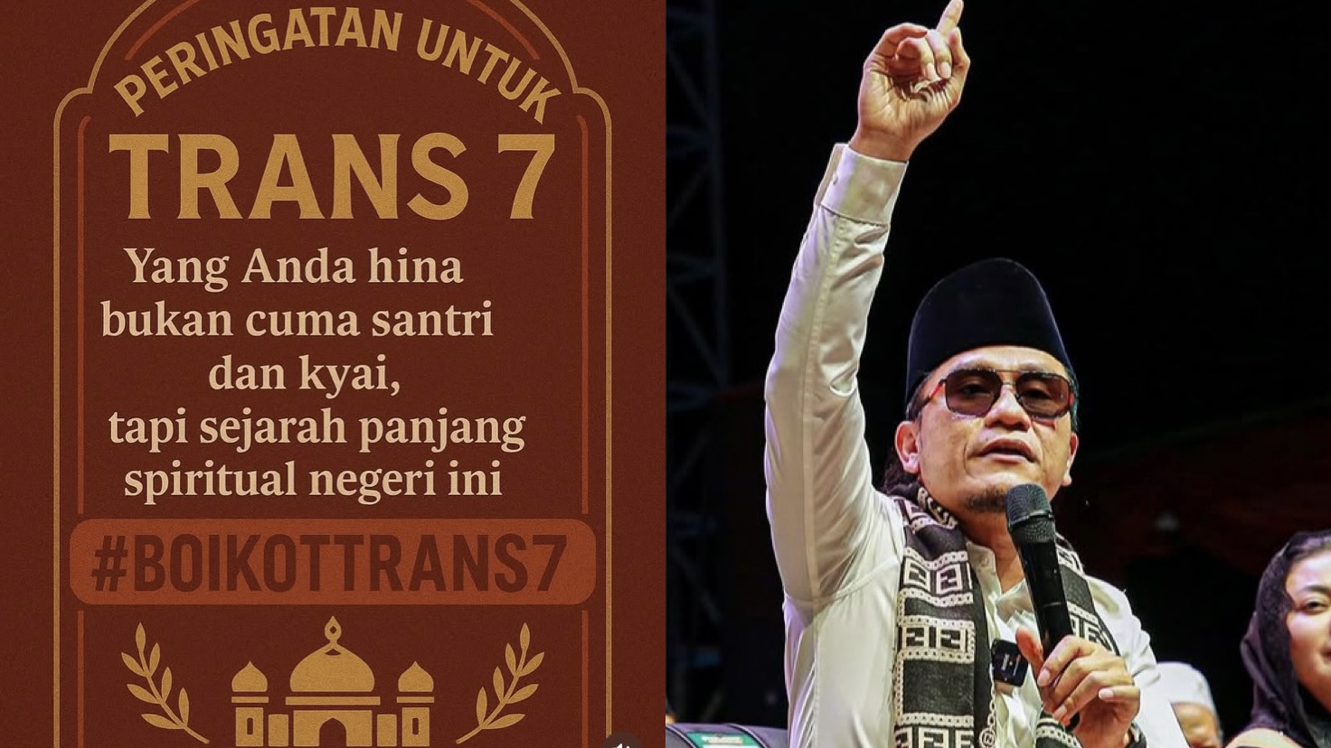 Gus Miftah melalui akun Instagram pribadinya @gusmiftah, mengunggah pesan berjudul &ldquo;Surat Pendek dari Santri untuk Trans7&rdquo;.