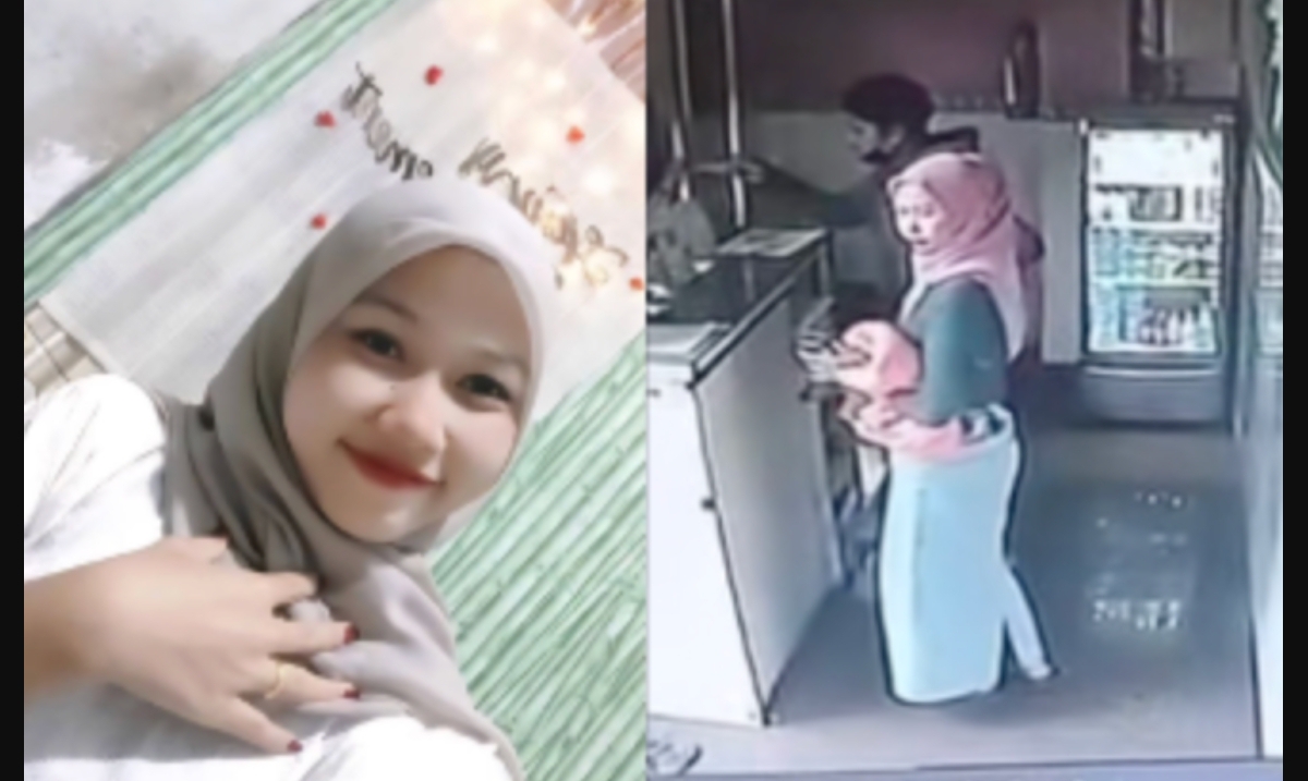 Rekaman CCTV yang memperlihatkan detik-detik Anti Puspitasari bersama seorang pria sebelum ditemukan tewas di kamar hotel kawasan Palembang. (FOTO: IST)