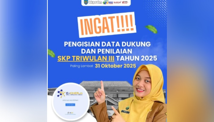 Ilustrasi. Batas pengisian SKP Triwulan 3 ASN 2025.