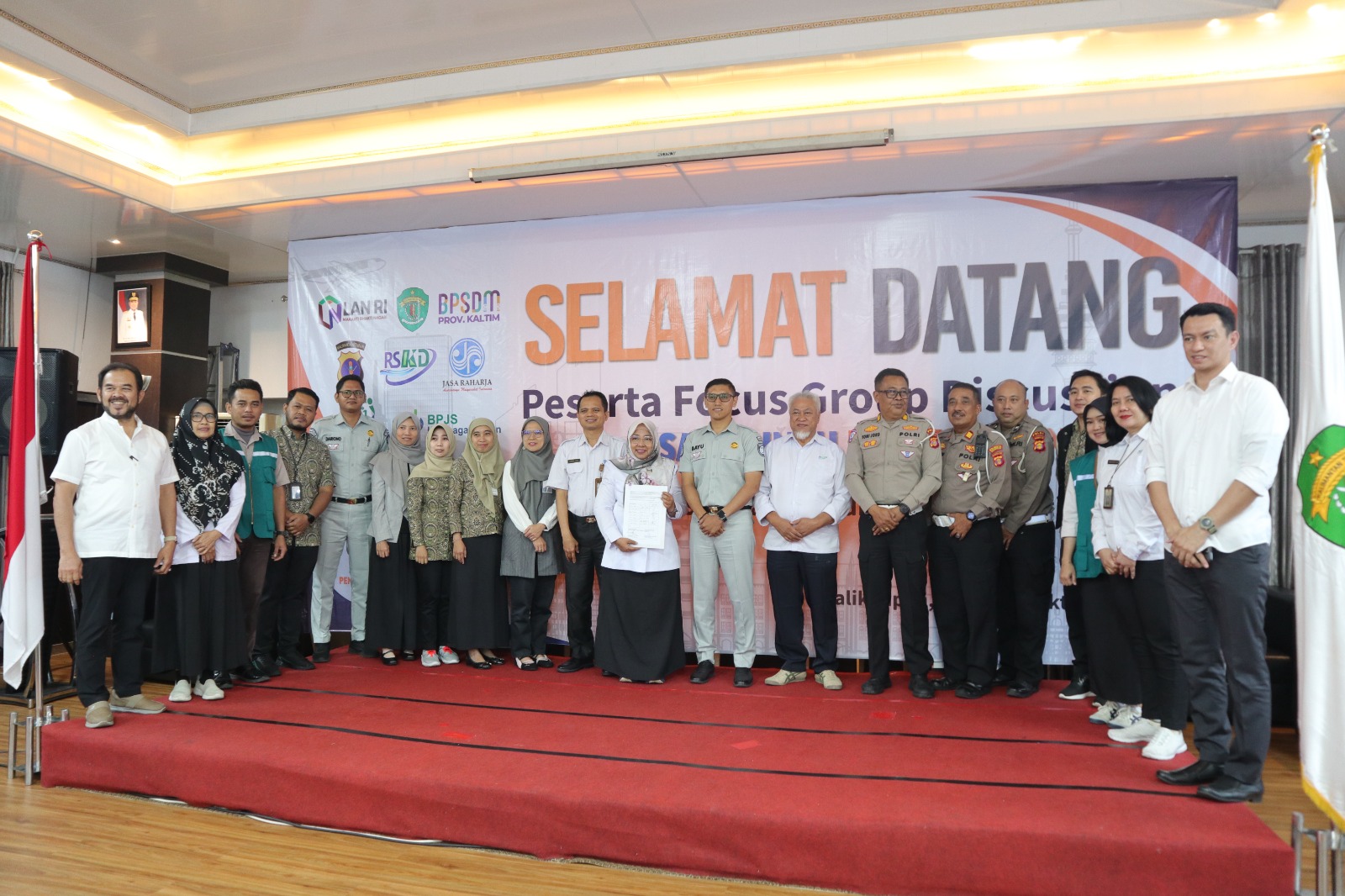 Manajemen RSKD Balikpapan bersama stakeholder terkait setelah FGD, Rabu (15/10).