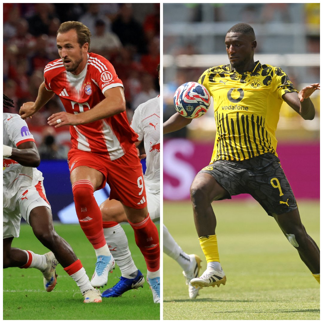 Bomber Bayern Munchen Harry Kane (foto atas) dan striker Borussia Dortmund Serhou Guirassy kali ketiga berhadapan dalam Der Klassiker di Bundesliga.