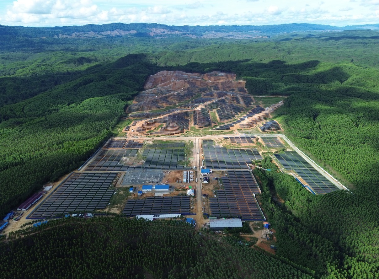 Diapit rimbunnya pohon eucalyptus dan akasia, PLTS IKN kapasitas 50 megawatt bekerja senyap menyinari kawasan IKN tanpa meninggalkan karbon yang mencemari lingkugan sekitar.