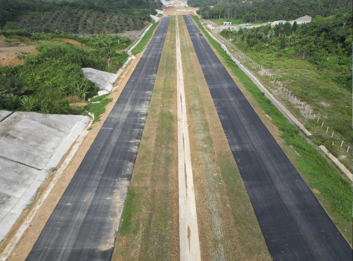Jalan tol baru yang akan menghubungkan Balikpapan dan IKN.