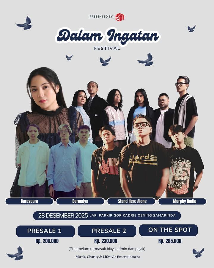 Konser Dalam Ingatan di Samarinda Dengan Artis Bernadya Hingga Barasuara.