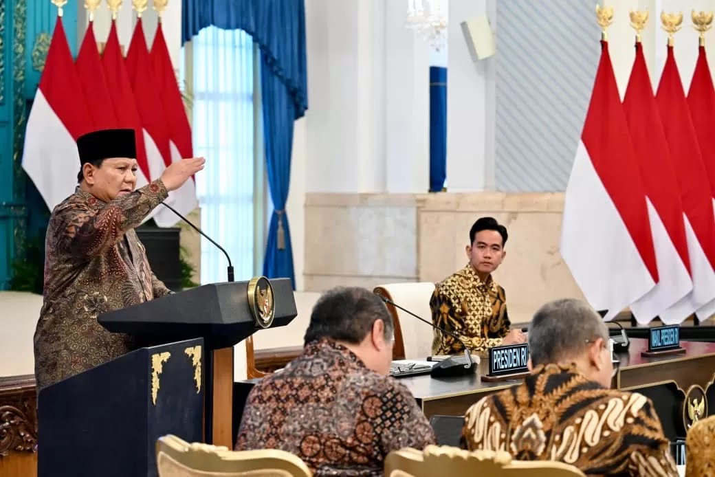 Presiden Prabowo Subianto didampingi Wapres Gibran Rakabuming Raka.