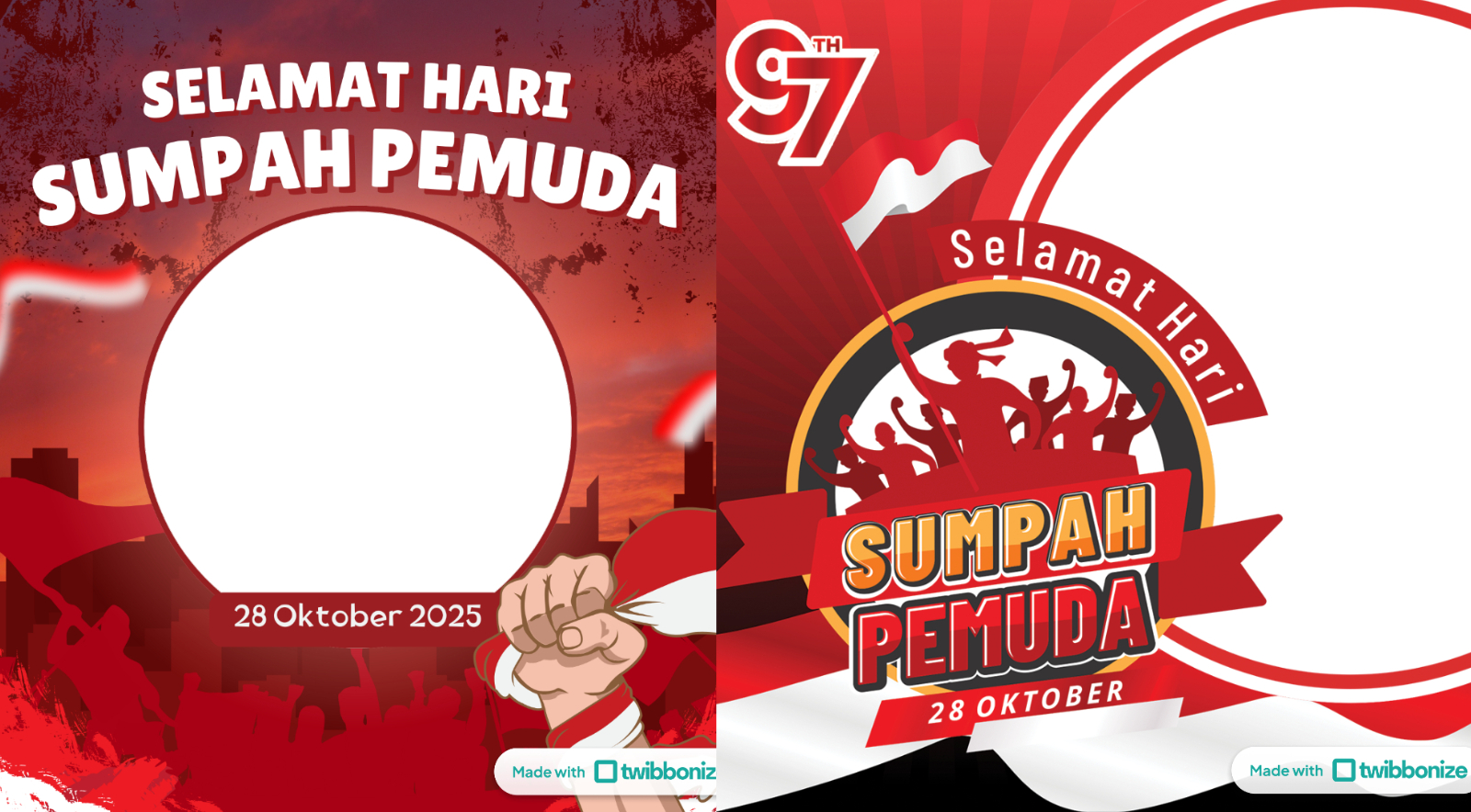 Twibbon Hari Sumpah Pemuda 2025.