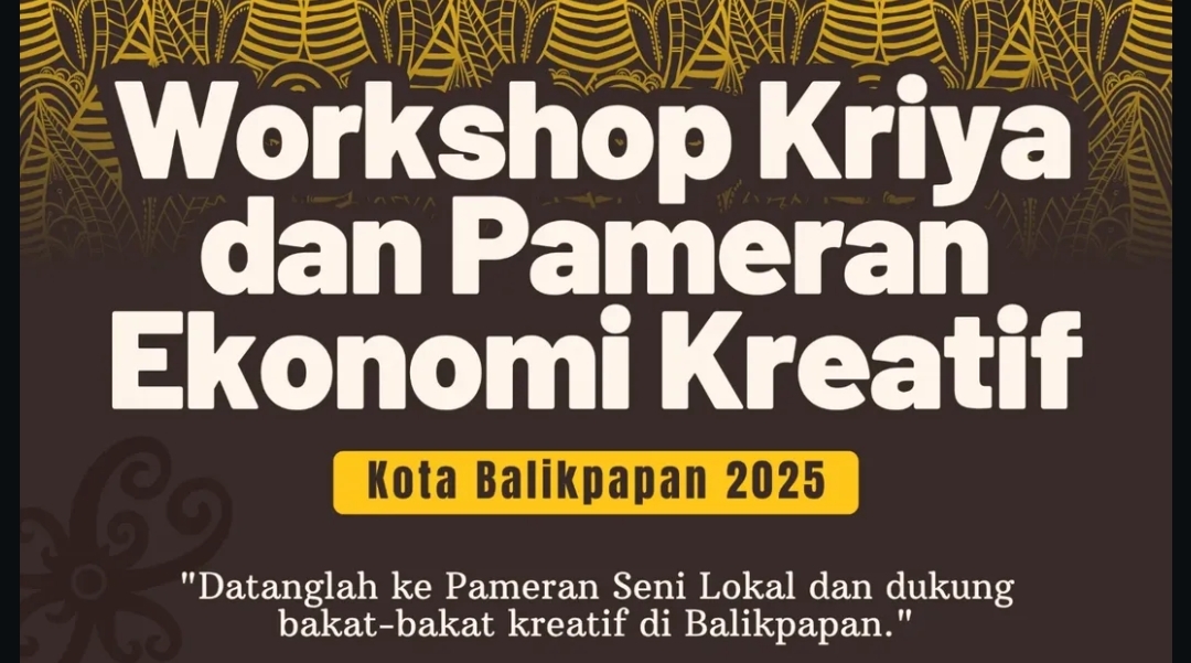 Workshop Kriya dan Pameran Ekonomi Kreatif Balikpapan akan berlangsung mulai 29-31 Oktober.