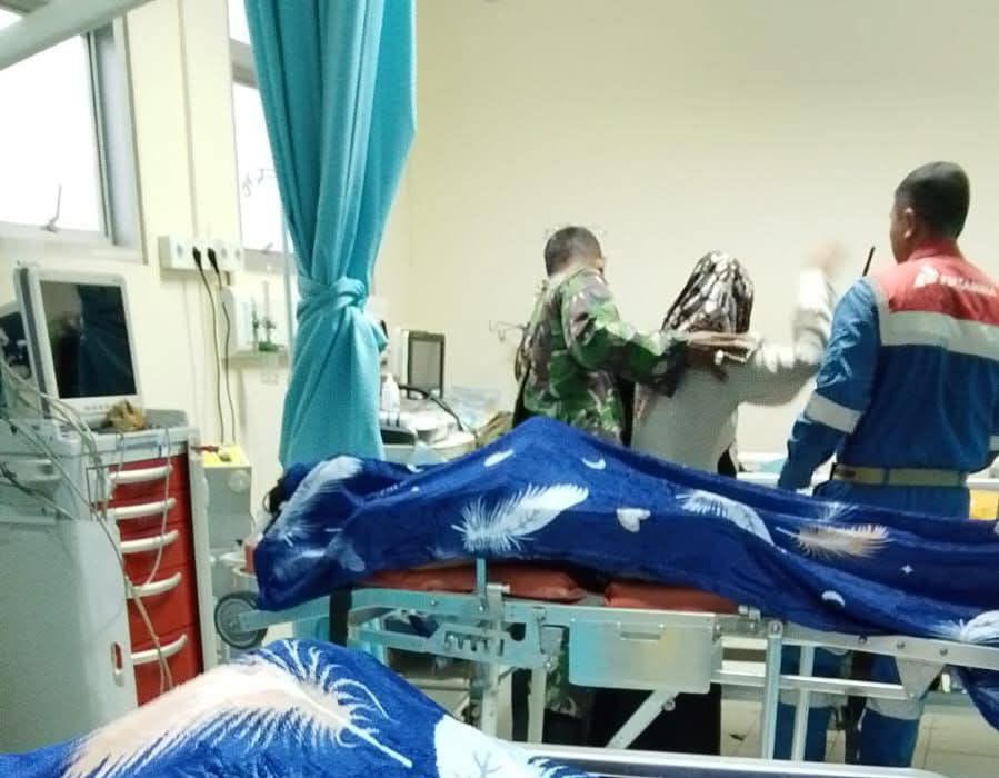 Ketiga korban saat berada di RSUD RAPB PPU untuk dilakukan visum.(ist)