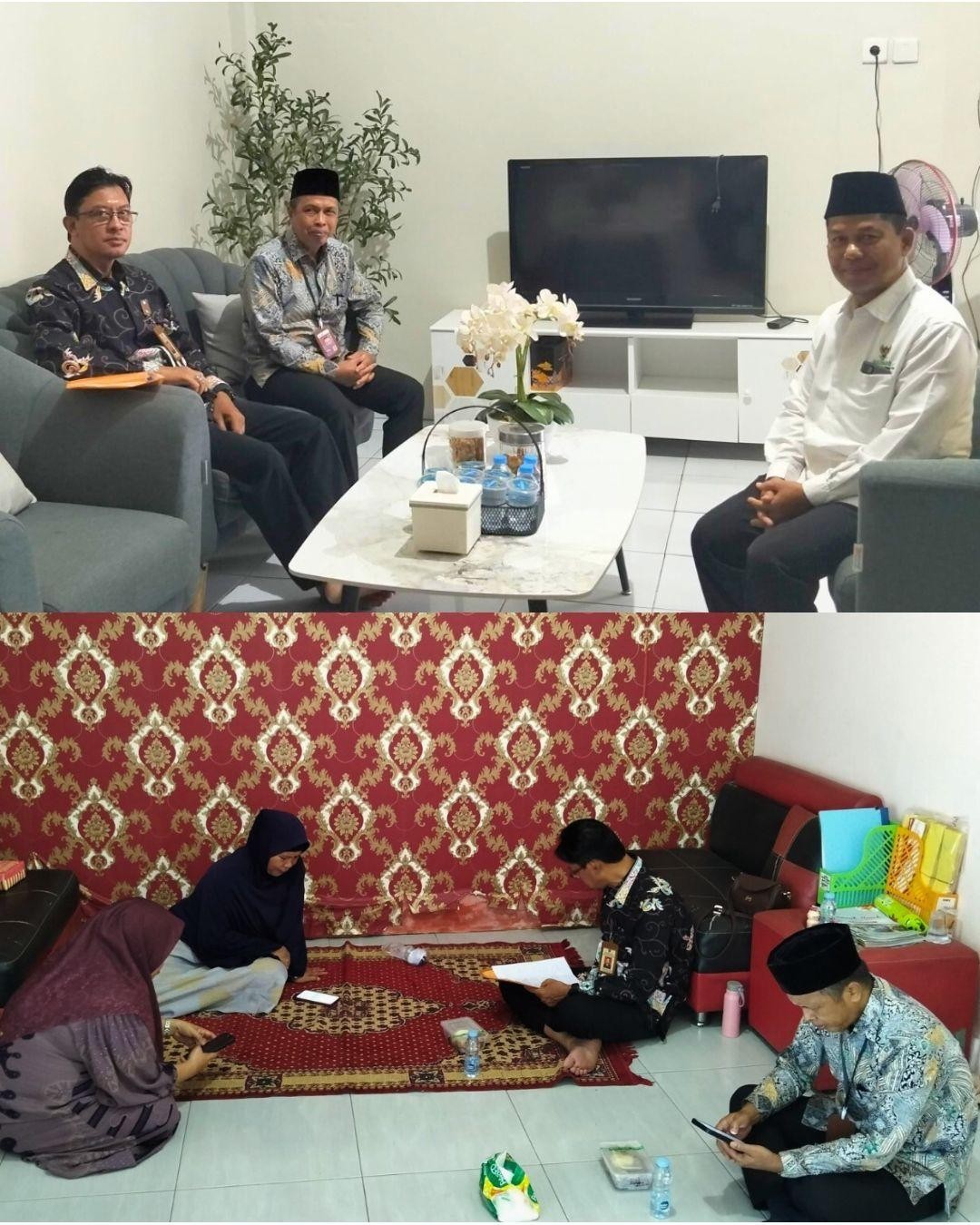 MONITORING: Kemenag PPU saat melakukan monitoring pada travel cabang penyelenggaraan haji di daerah ini.
