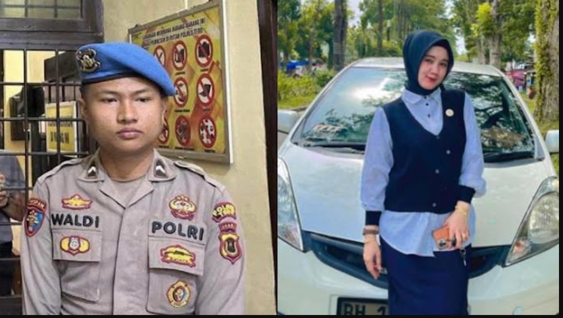 Tersangka pembunuh Erni Yuniati, Bripda Waldi ditangkap beberapa jam setelah kematian korban diketahui. (FOTO: IST)