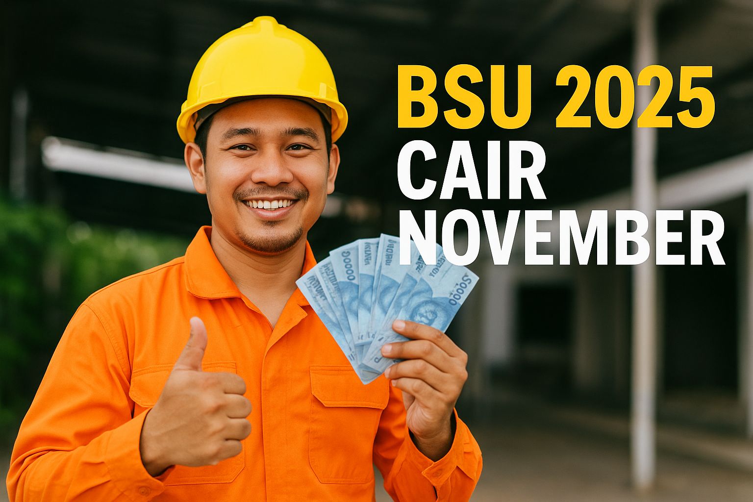 Ilustrasi pekerja mencairkan BSU 2025.