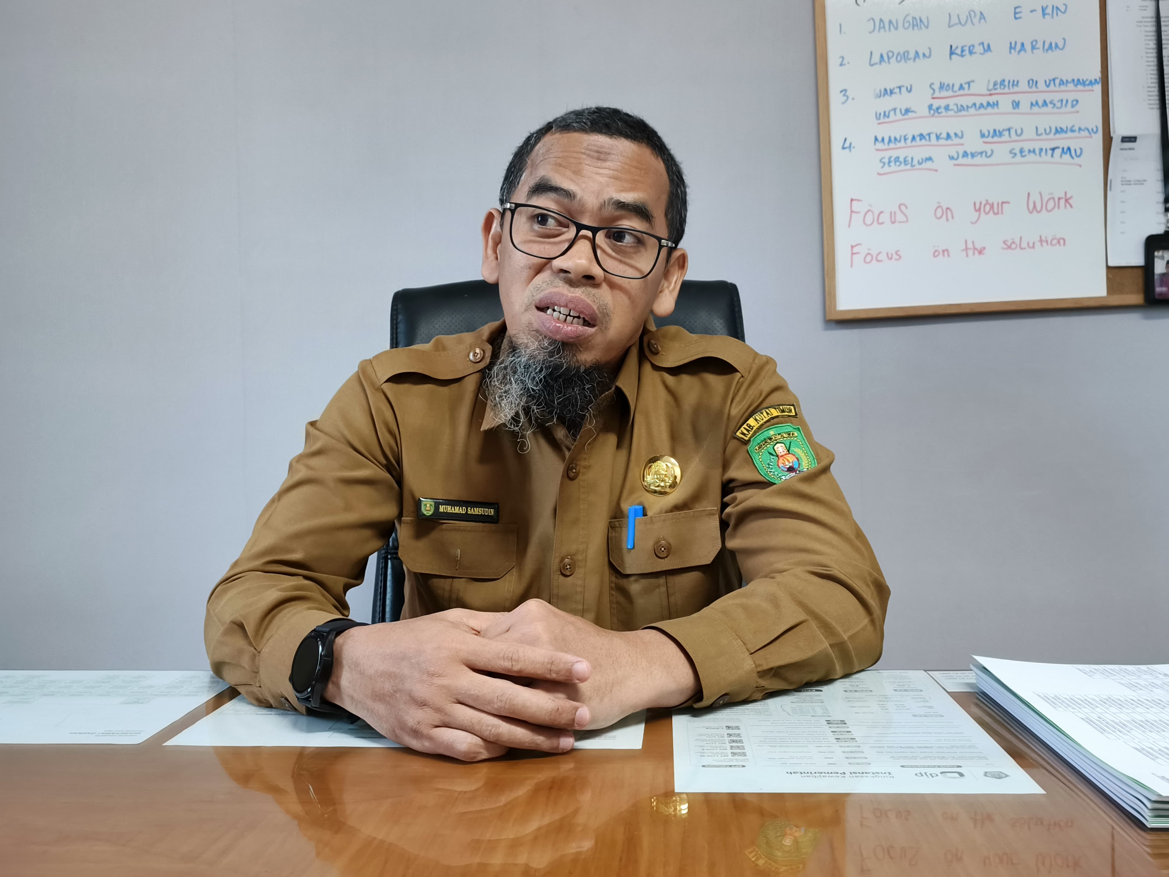 Plt Kepala Bagian Kesejahteraan Rakyat (Kesra) Setkab Kutim, Muhammad Samsudin. (JUFRIADI/KP)