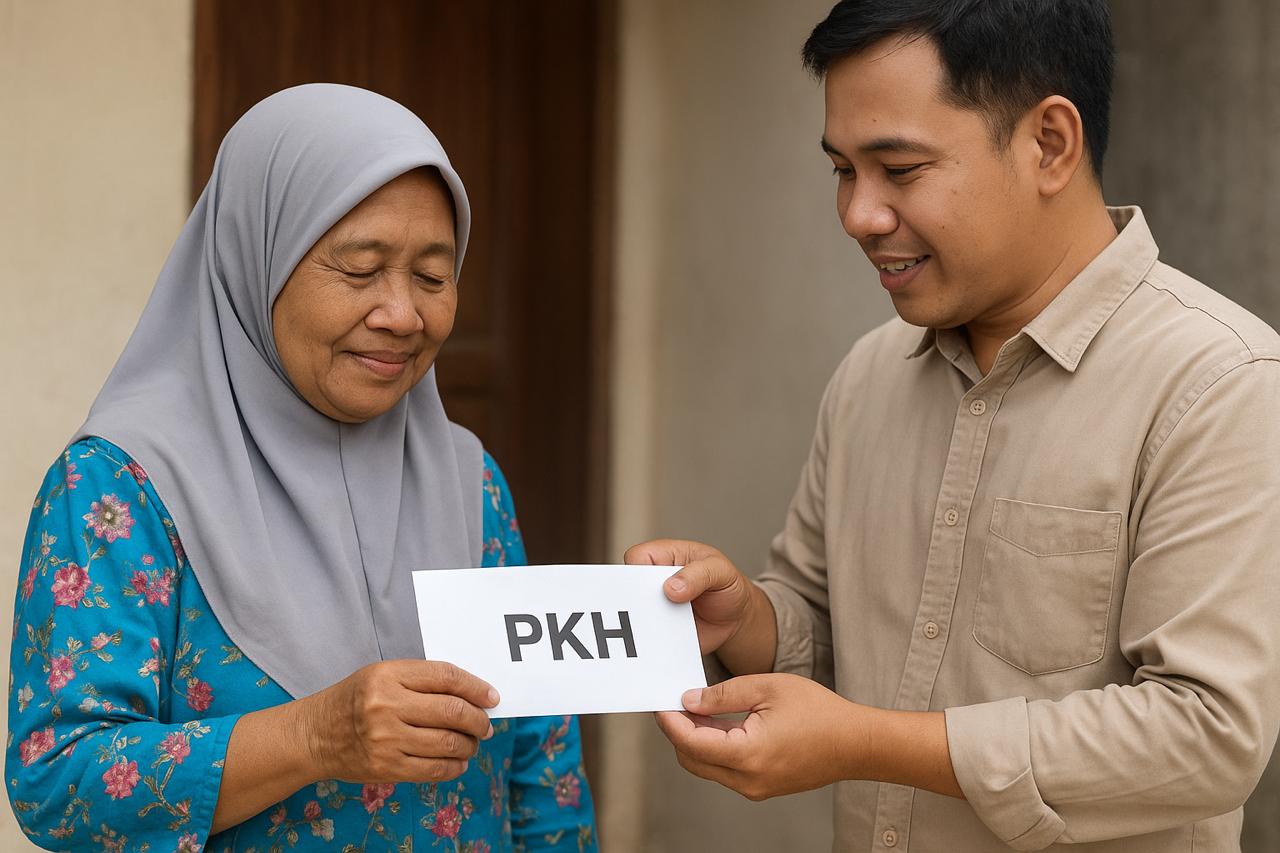 Ilustrasi warga penerima PKH tahap 4 2025.