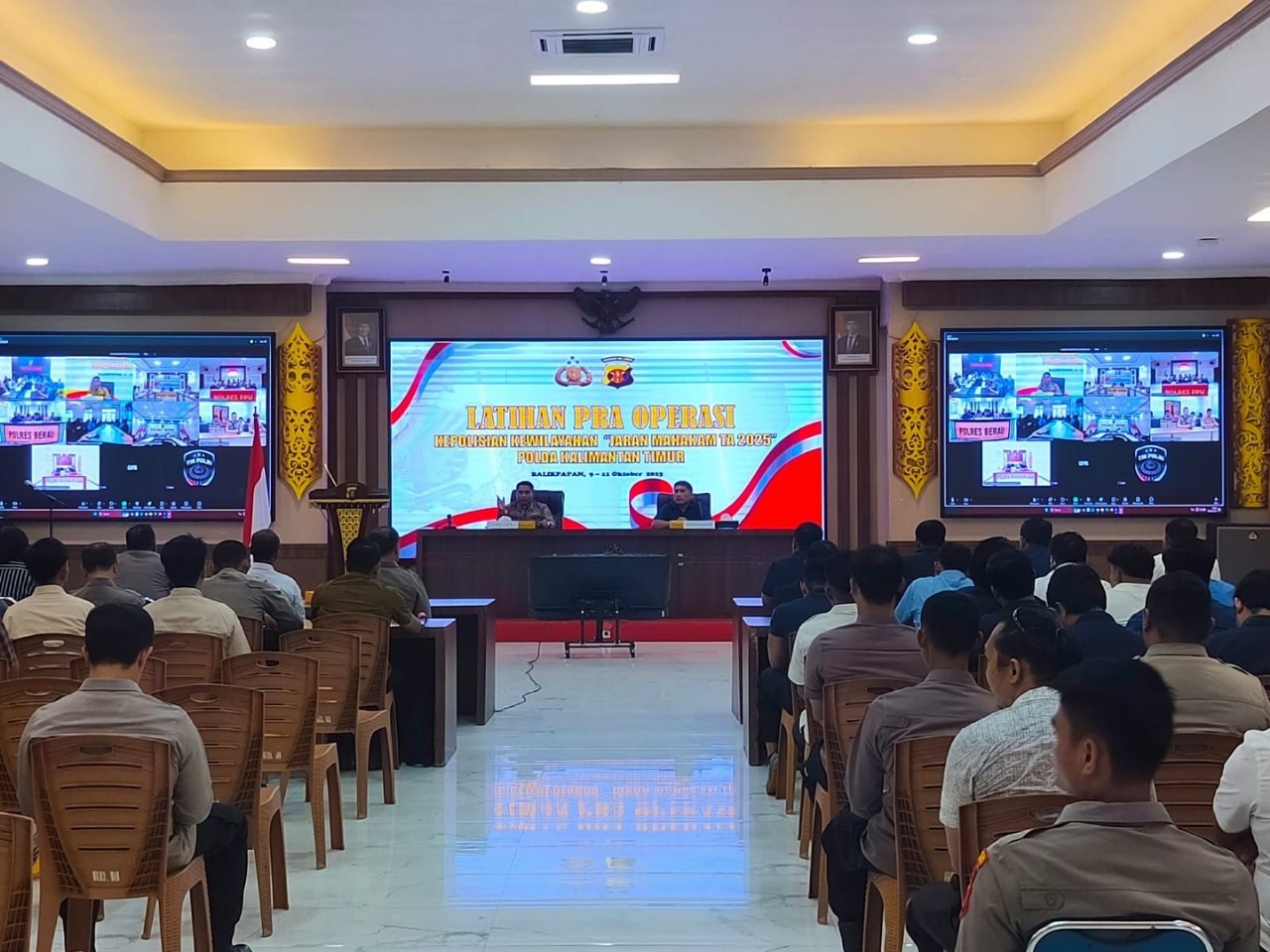 PERHATIAN: Jajaran Polda Kaltim memaparkan hasil Operasi Jaran Mahakam 2025 yang fokus pada penindakan kejahatan pencurian kendaraan bermotor (curanmor).