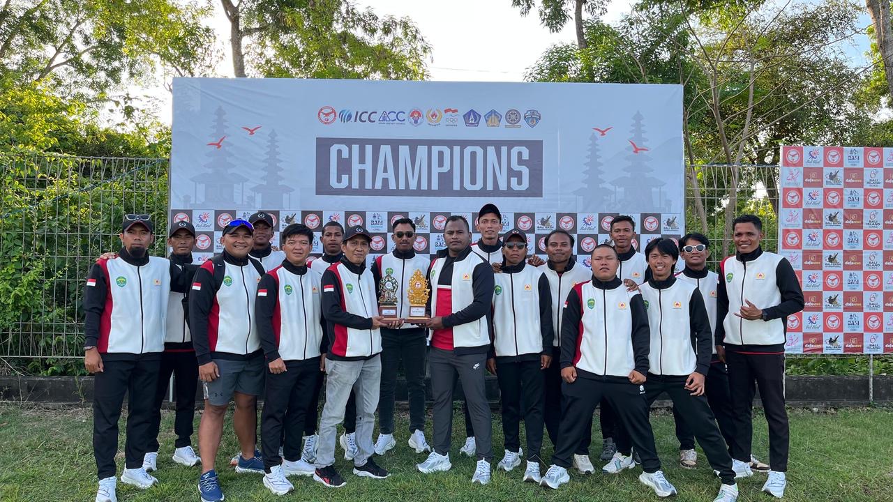 Tim kriket Kaltim berhasil meraih satu medali emas di Bali Series 2025.