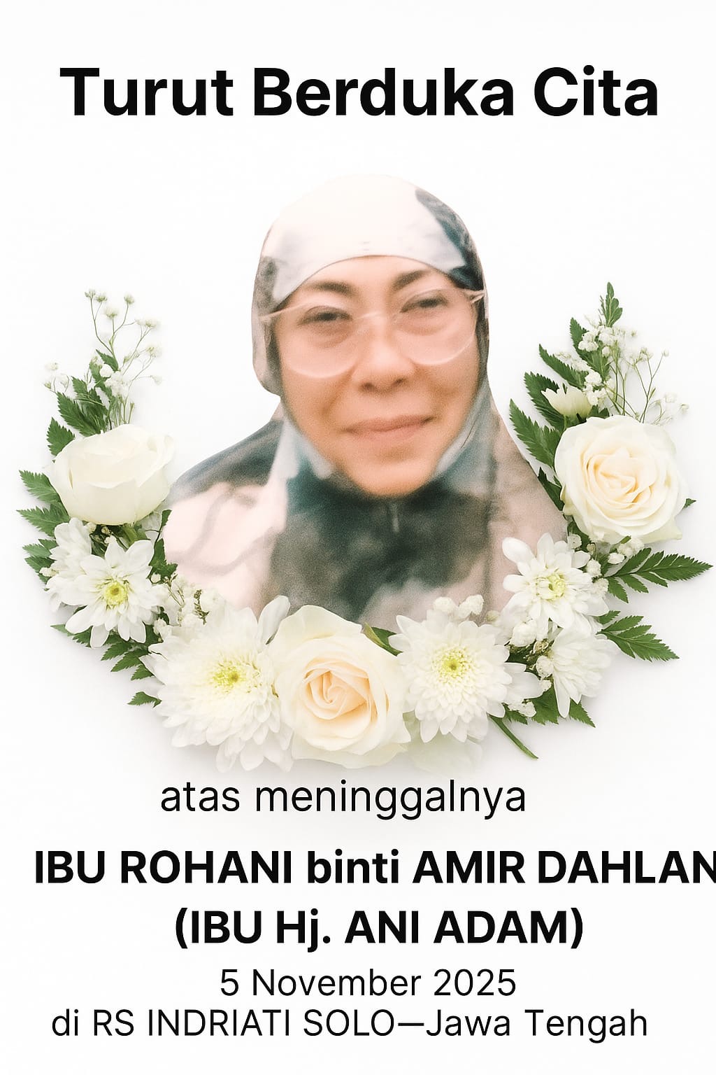 Hj Ani Adam berpulang 5 November 2025.