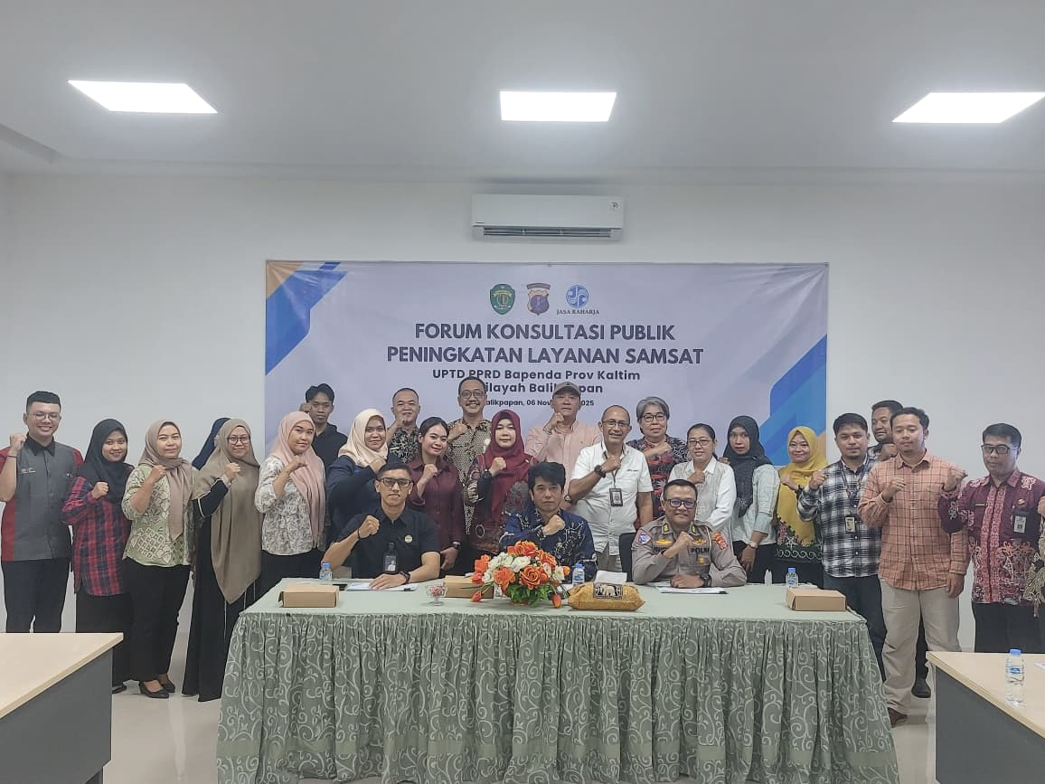 SERIUS: UPTD PPRD Wilayah Balikpapan menggelar Forum Konsultasi Publik Peningkatan Layanan Samsat, Kamis (6/11).