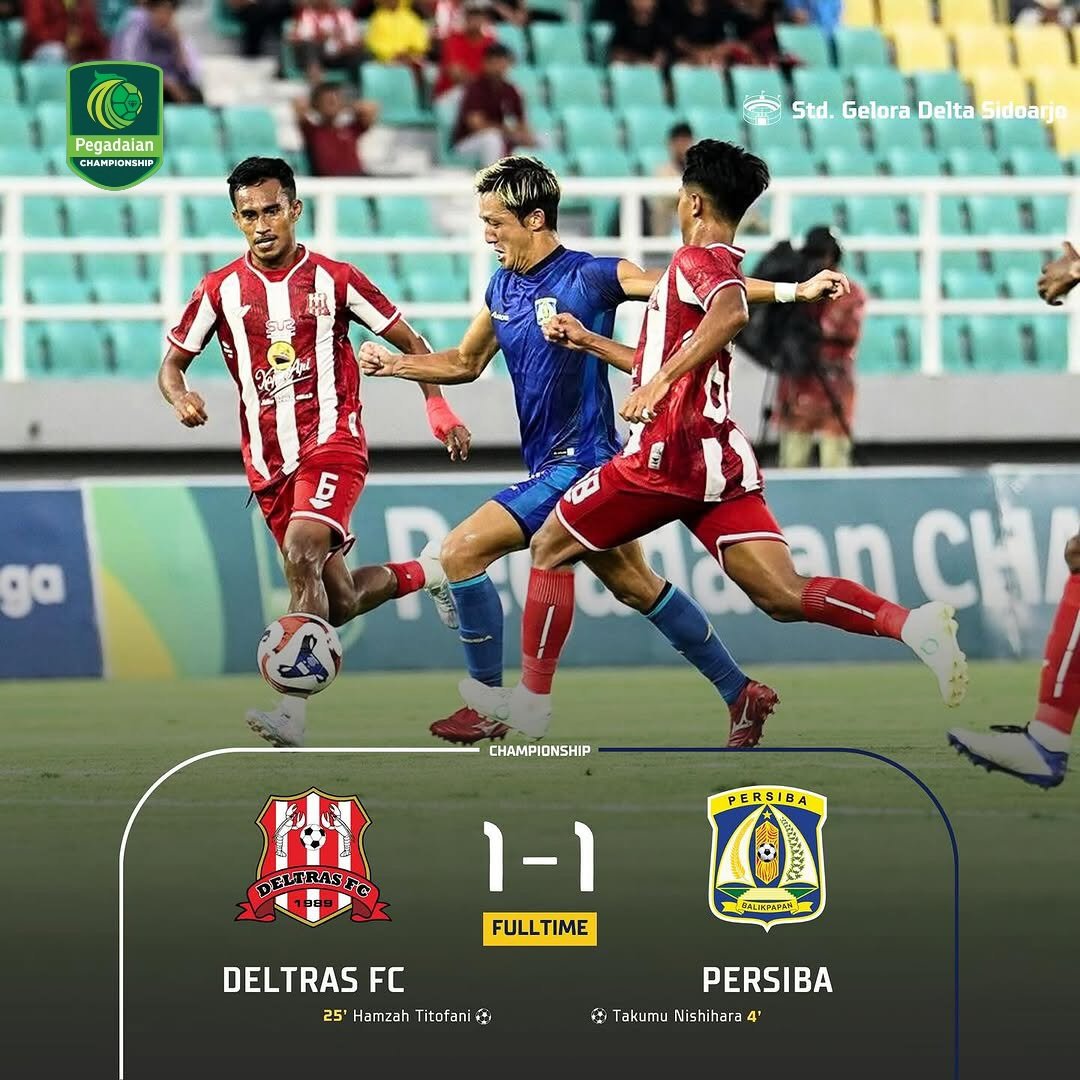 Persiba tahan Deltras Sidoarjo 1-1.