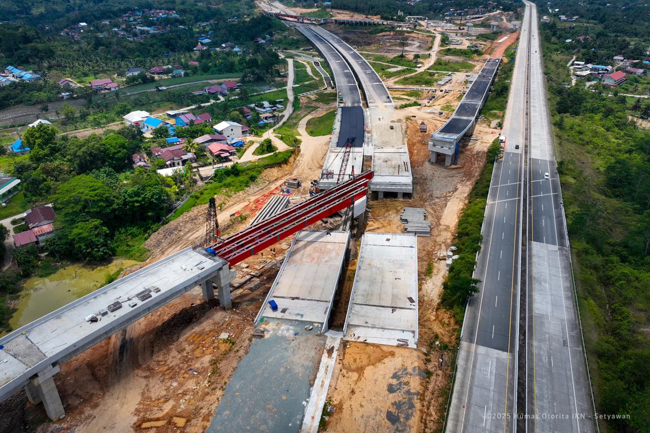 JALAN TOL: Otorita IKN memastikan bahwa pembangunan jalan berupa jalan tol serta jalan di KIPP Sub-WP 1B dan 1C akan segera rampung pada akhir 2025.