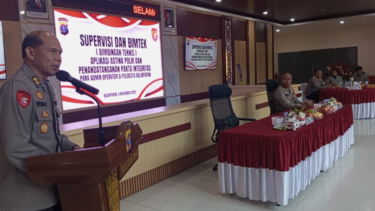 DIGITAL: Polresta Balikpapan memberi edukasi ke admin dan operator Aplikasi Astina Polri serta personel dari berbagai satuan kerja hingga jajaran polsek.