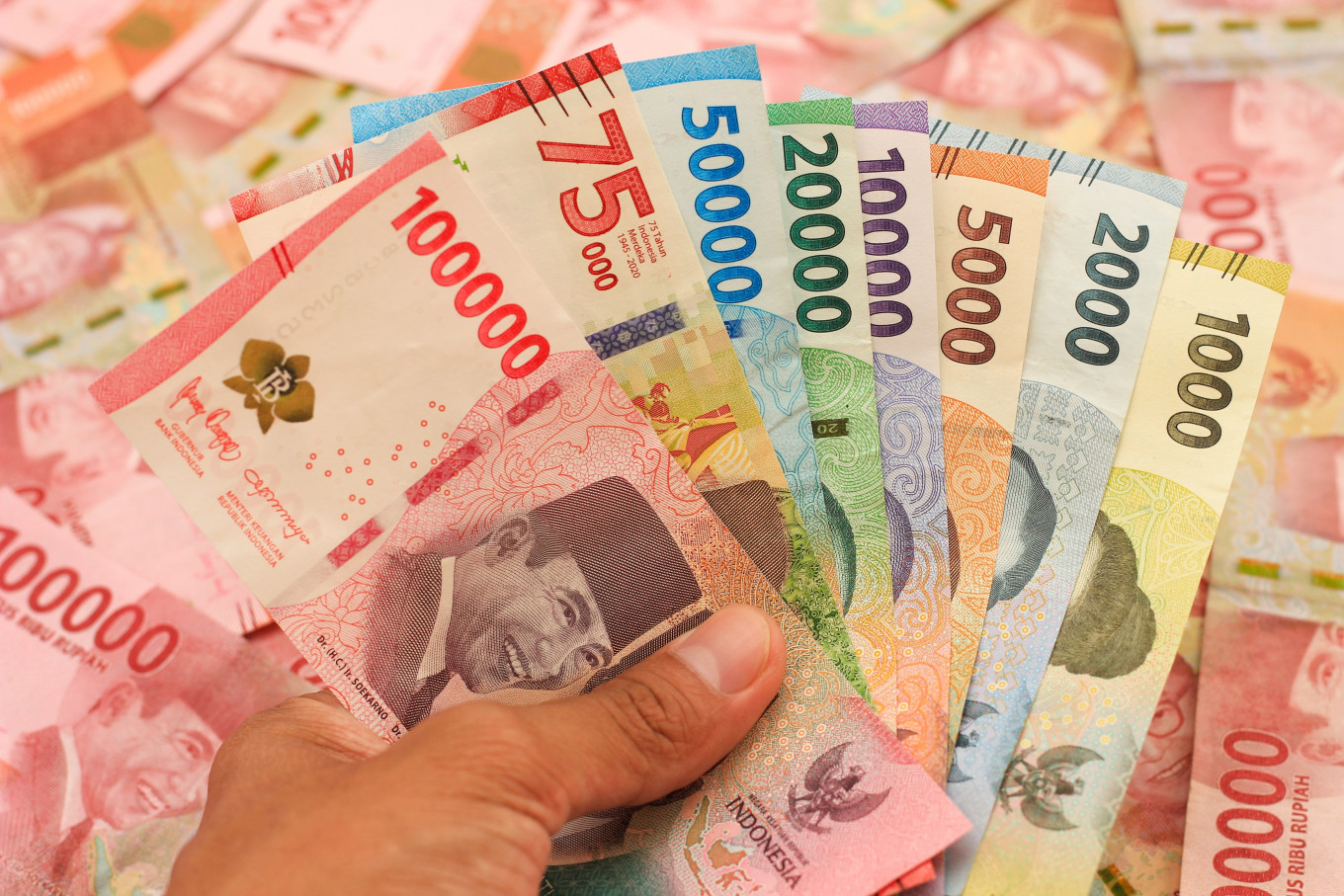 Nilai mata uang rupiah yang berlaku saat ini.
