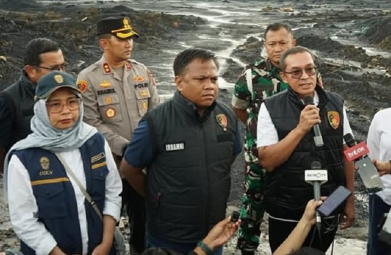 TAMBANG ILEGAL: Direktur Reserse Kriminal Khusus Polda Kaltim Kombes Pol Dr Bambang Yugo Pamungkas menjelaskan seputar pengungkapan tambang batu bara illegal.