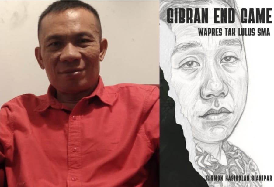 Sampul buku berjudul &ldquo;Gibran End Game: Wapres Tak Lulus SMA&rdquo; yang ditulis oleh Rismon Hasiholan Sianipar, menyoroti isu pendidikan Wakil Presiden terpilih. (FOTO: IST)