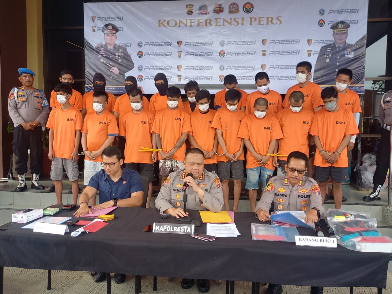 BERI PENJELASAN: Jajaran Polresta Samarinda membongkar 22 kasus pencurian kendaraan bermotor (curanmor) yang meresahkan warga.