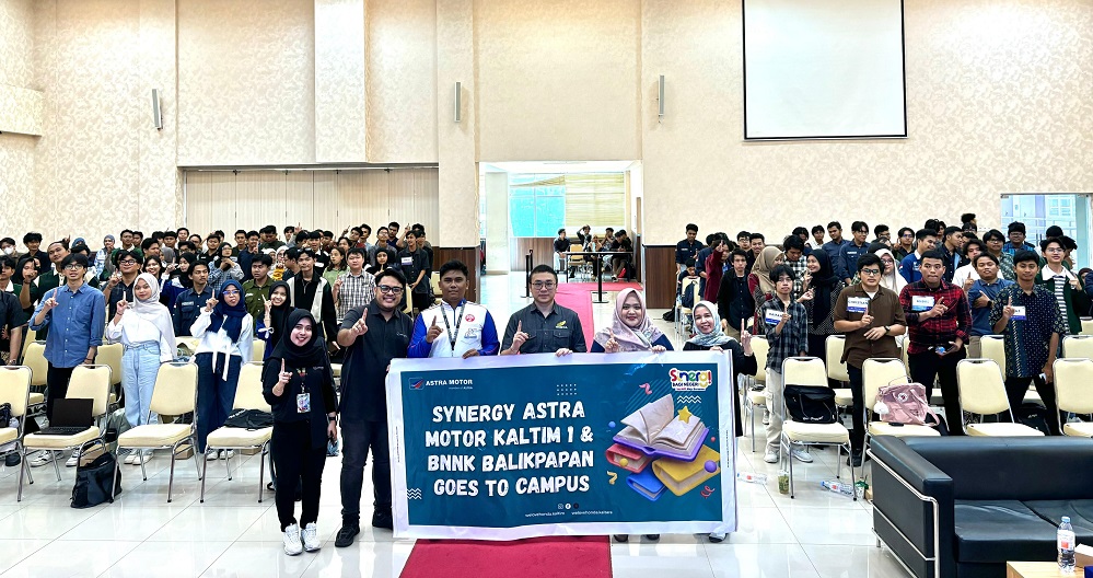 SINERGI: Manajemen Astra Motor Kaltim 1 menggandeng BNNK untuk memberi edukasi mahasiswa lewat kegiatan Goes to Campus di Institut Teknologi Kalimantan (ITK) Balikpapan.