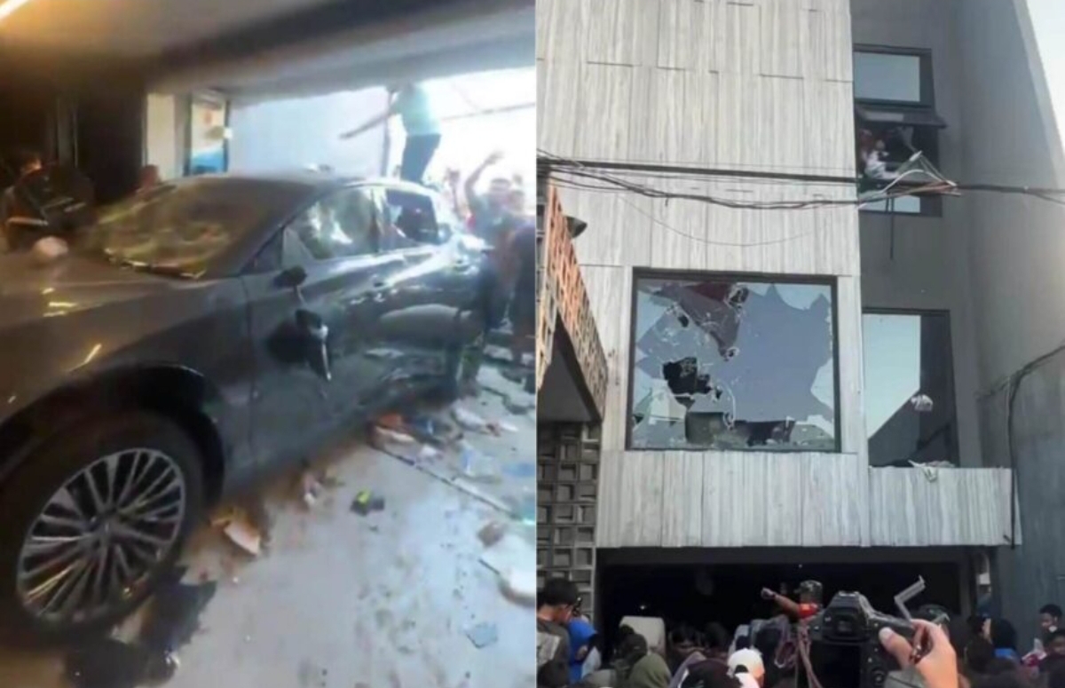 Kondisi rumah Ahmad Sahroni saat terjadi penjarahan beberapa waktu lalu. (FOTO: IST)