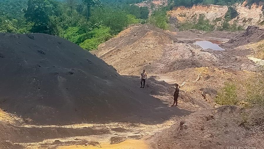 ILEGAL: Gakkum menemukan dugaan praktik tambang batu bara ilegal di kawasan IKN.