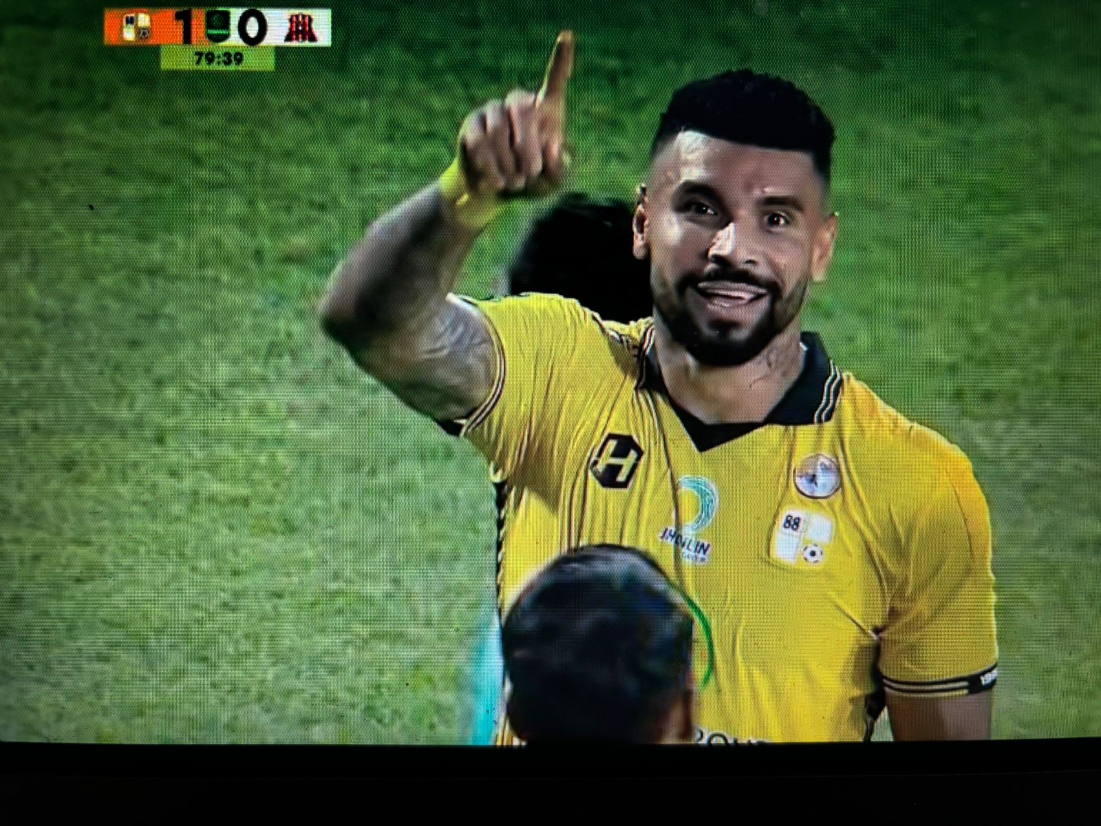 Renan Alves mencetak gol bagi Barito Putera.