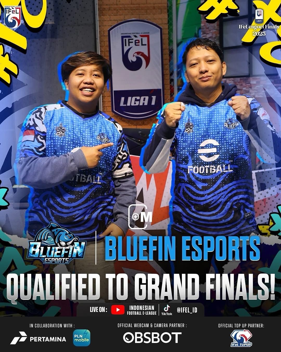 Bluefin Esports asal Samarinda berhasil merebut tiket final Liga 1 eFootball divisi mobile.  &nbsp;