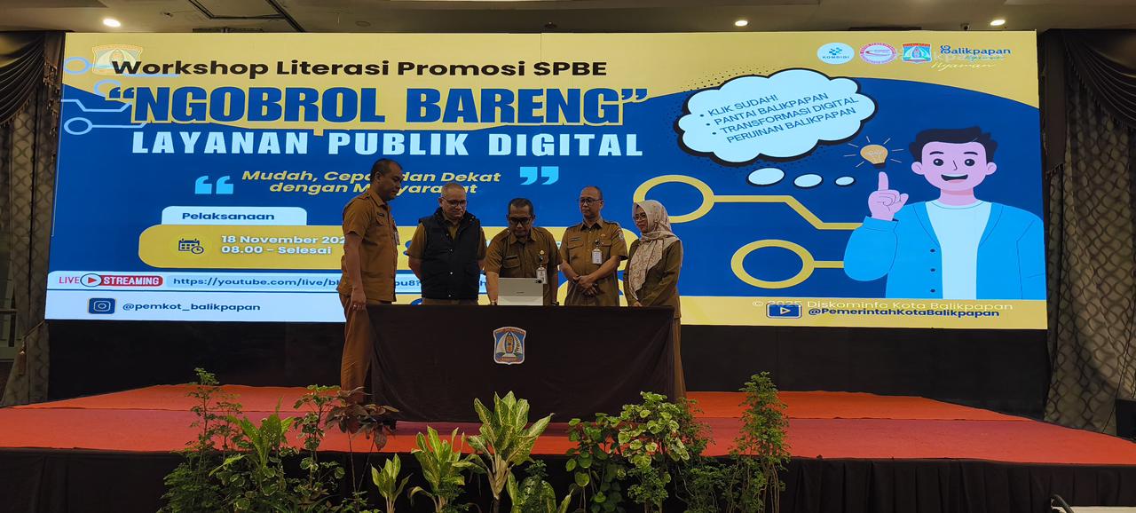 ADAPTIF TEKNOLOGI INFORMASI: Pembukaan Workshop Literasi SPBE yang dipimpin Sekda Kota Balikpapan Muhaimin, Selasa (18/11).