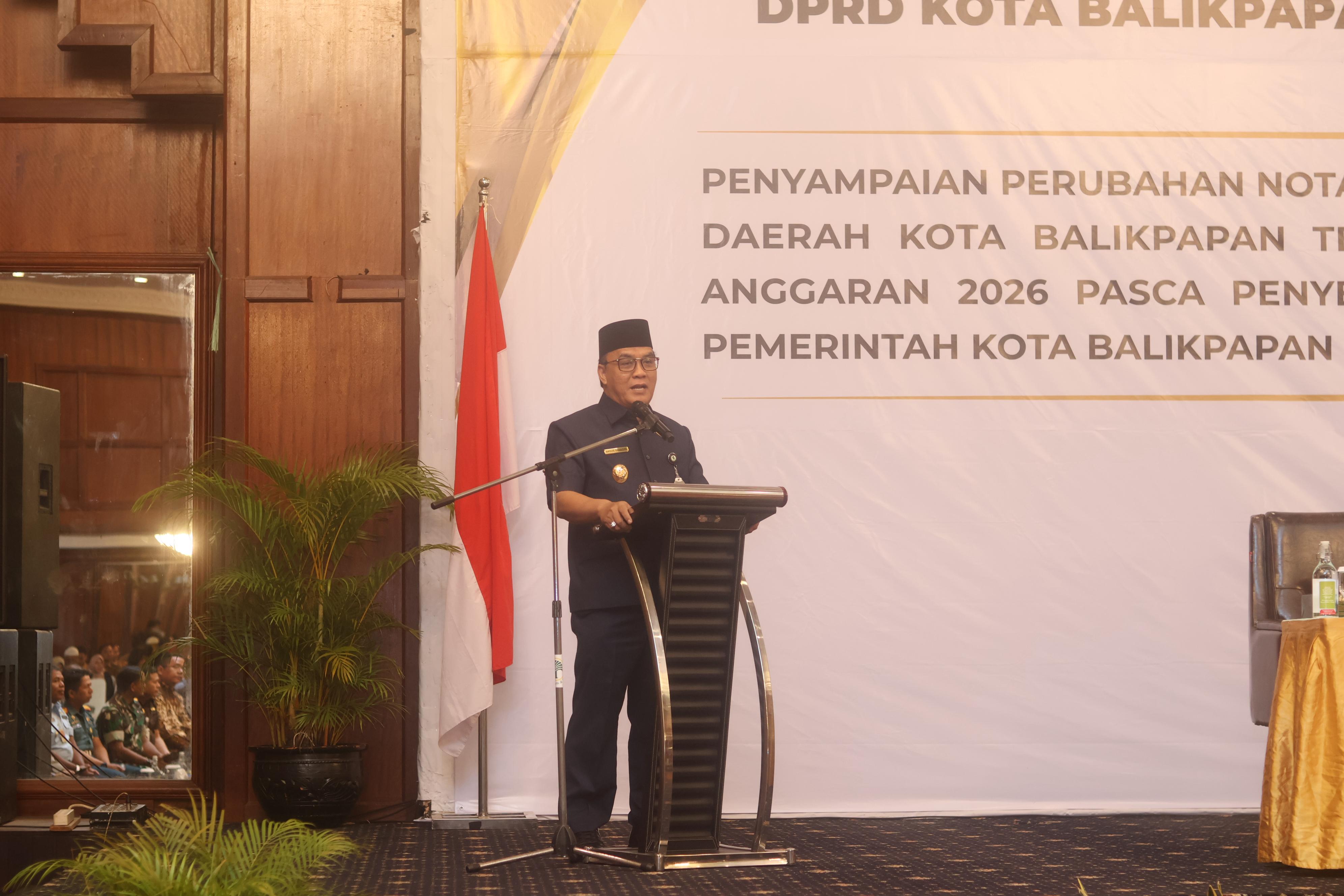 Rapat Paripurna pembahasan penyesuaian nota keuangan raperda APBD 2026. (ANGGI PRADITHA/KP)