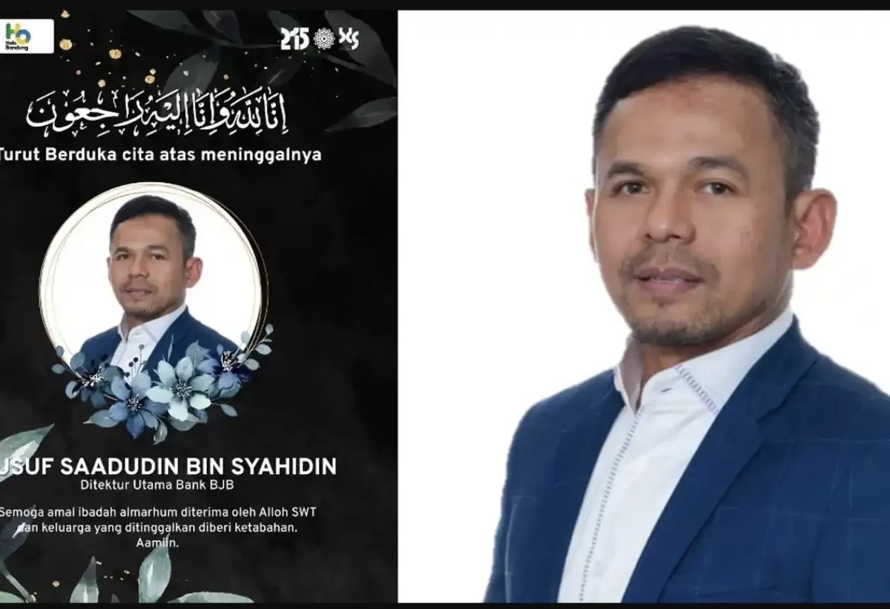 Direktur Utama Bank BJB, Yusuf Saadudin, wafat pada Jumat dini hari, 14 November 2025, di Bandung.