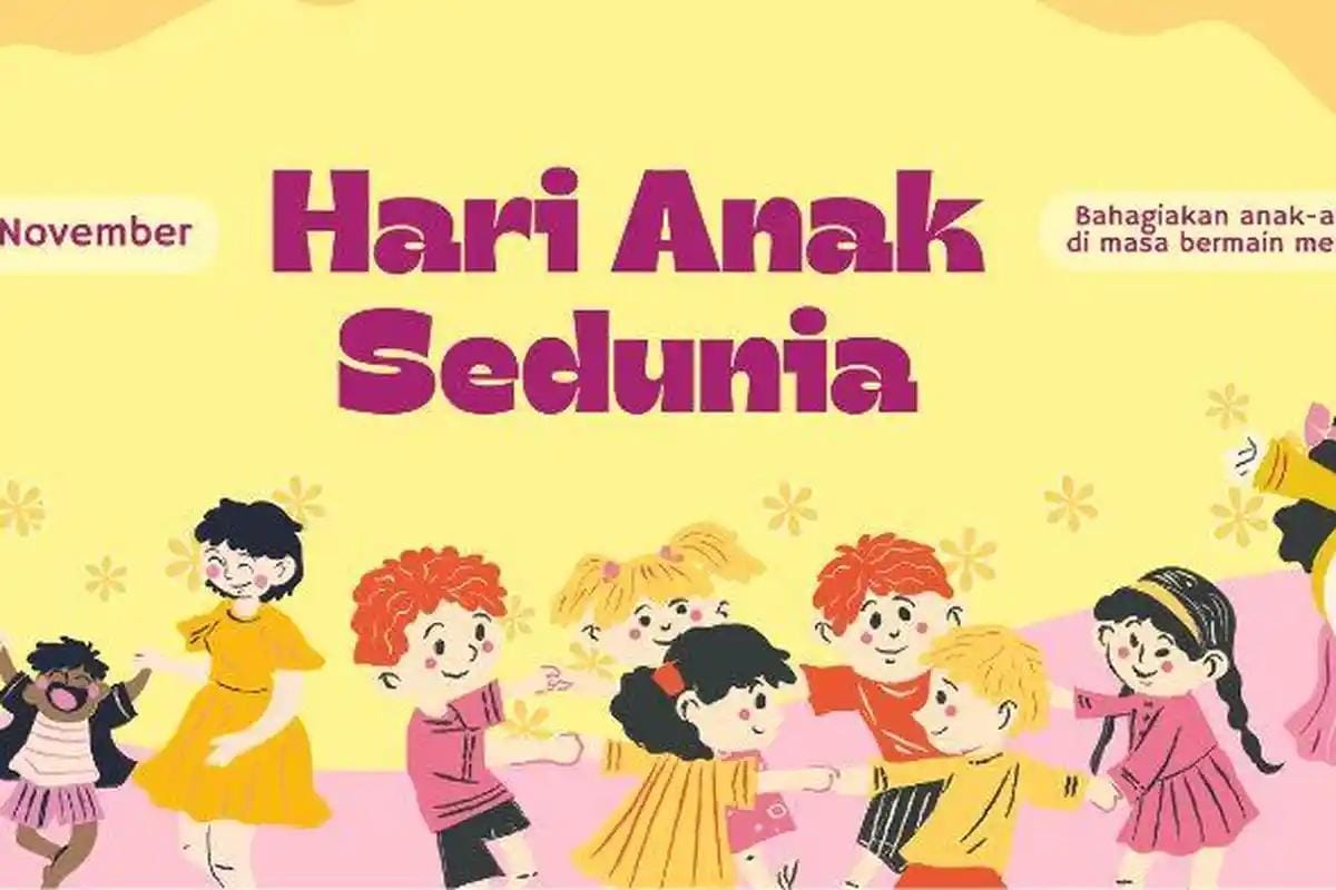 Ilusstrasi ucapan Hari Anak Sedunia 2025.