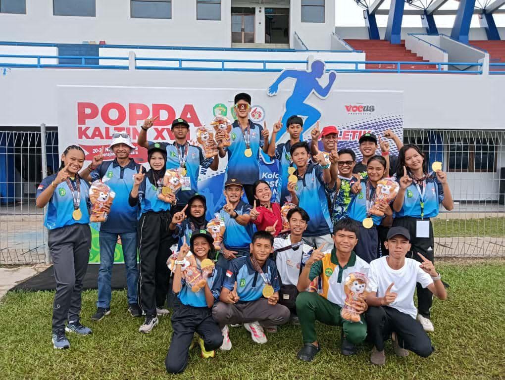 Atlet atletik Kukar berhasil mendominasi Popda Kaltim dengan torehan 11 medali emas.