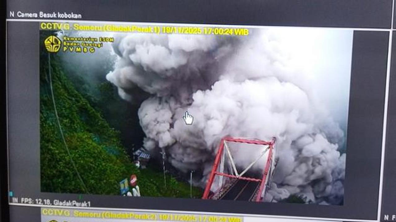 SEMERU: Kondisi terkini Gunung Semeru yang terekam Badan Geologi.