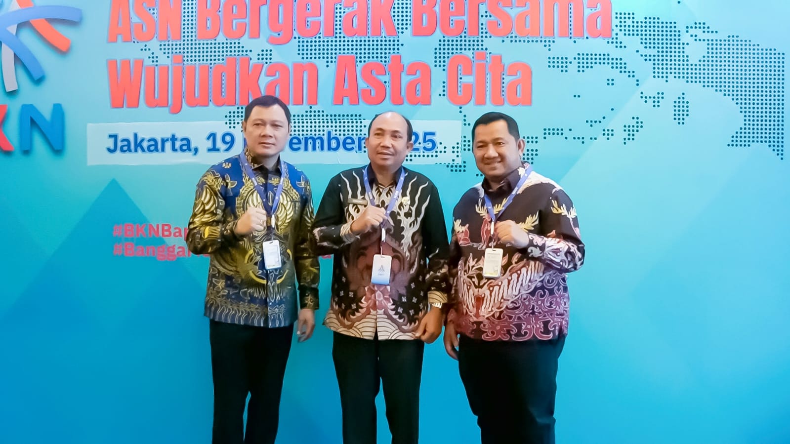 Rakornas BKN di Jakarta dihadiri Bupati Paser dr Fahmi Fadli didampingi Plt Kepala BKPSDM Paser Liswandi, Rabu (19/11/2025).