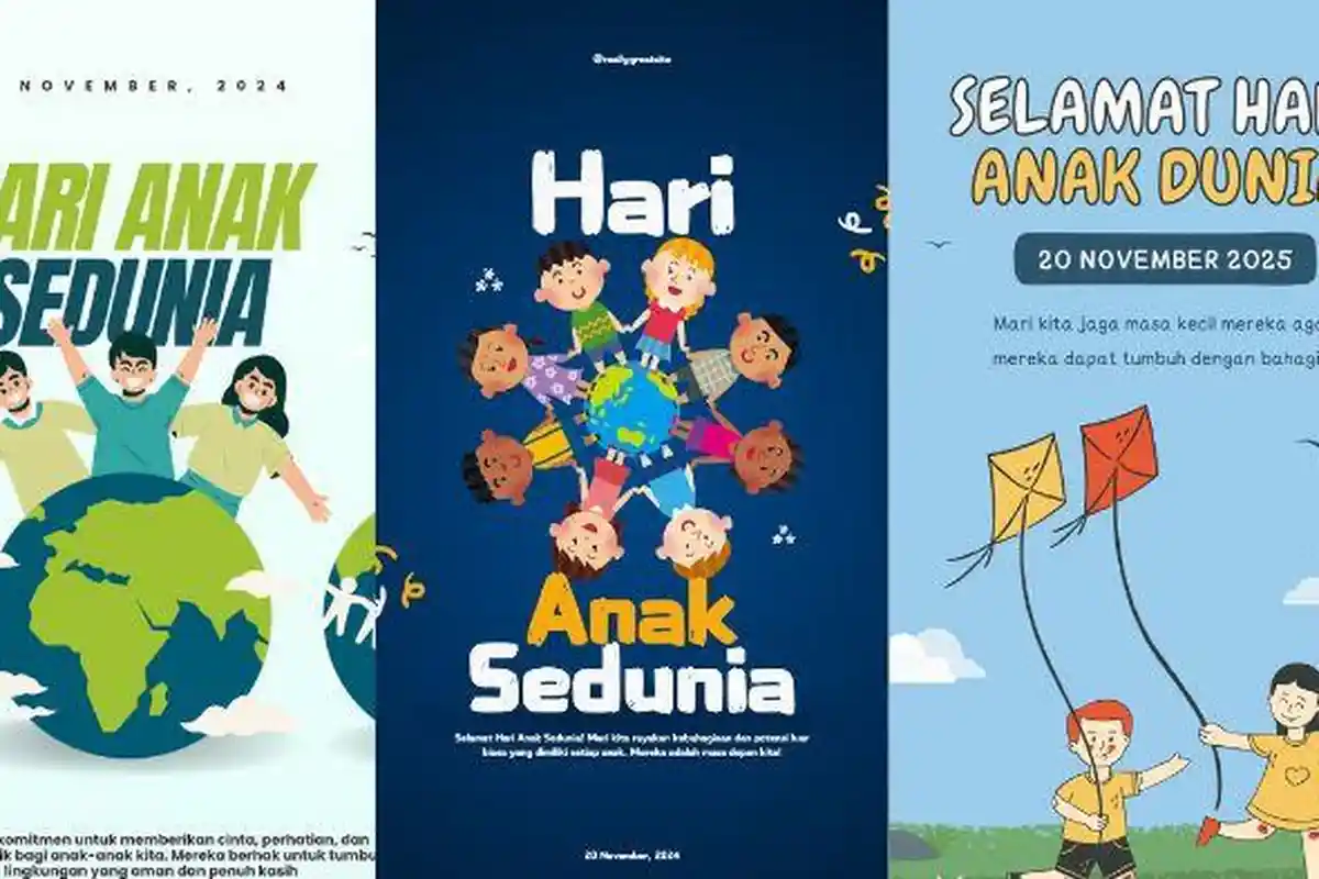 Kumpulan Poster Hari Anak Sedunia 2025 yang dirayakan secara global di 20 November.