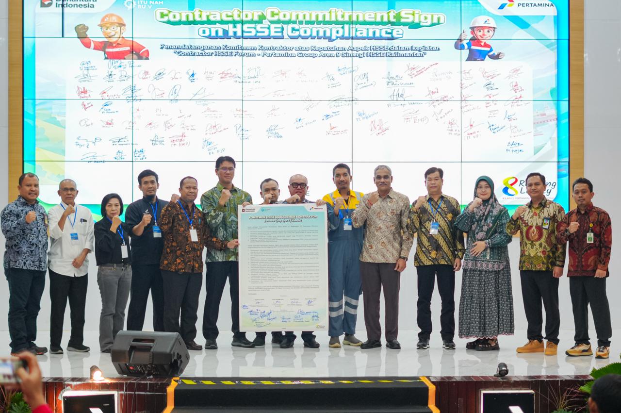 KOMITMEN KESELAMATAN: Gelaran Kontraktor HSSE Forum Pertamina Group Area 9 Kalimantan di Gedung Eks Bioskop Banua Patra Balikpapan.