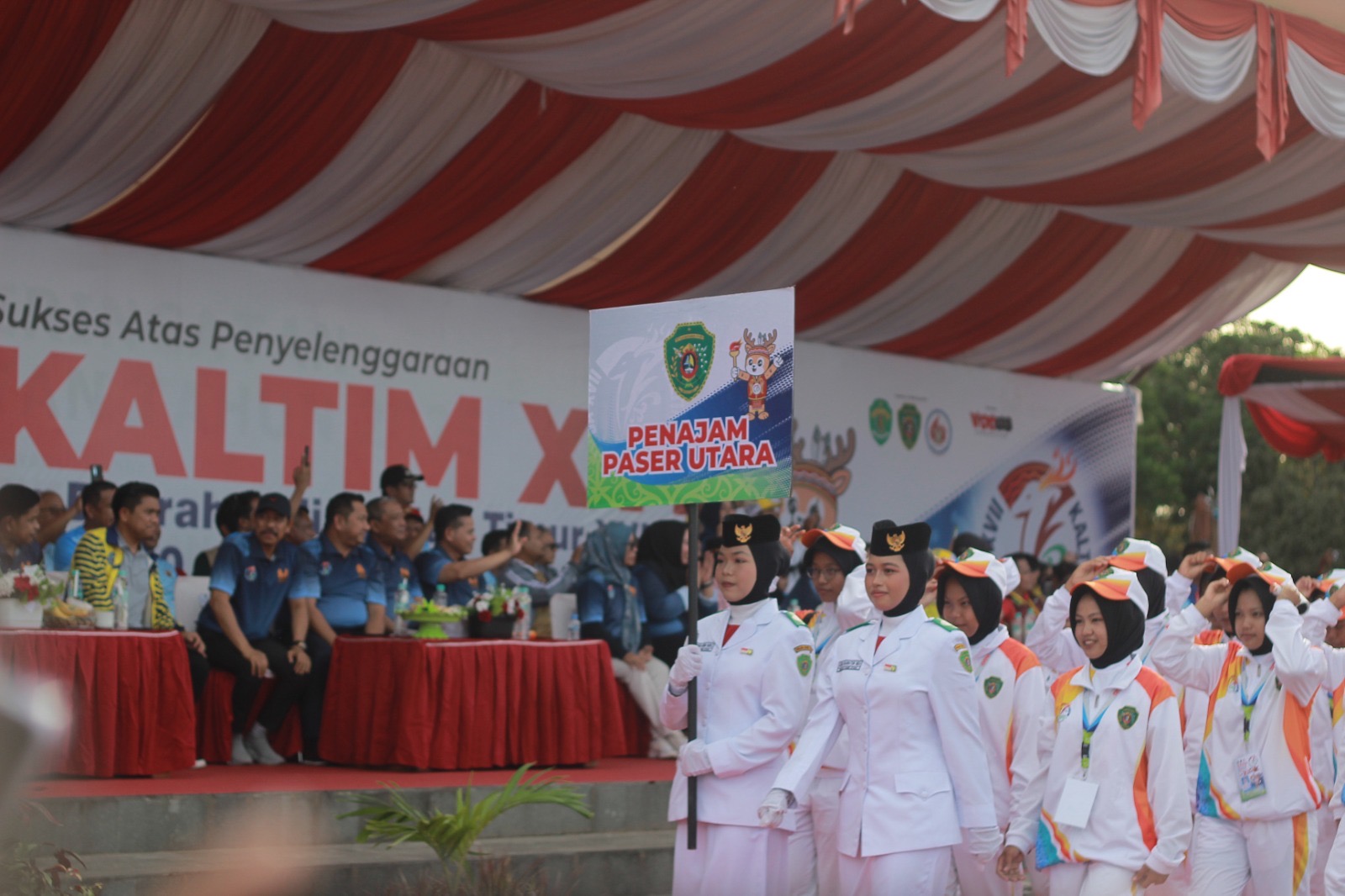 PEMBINAAN: Kontingen Popda Kaltim XVII asal PPU mendapat sambutan hangat jajaran pimpinan daerah.