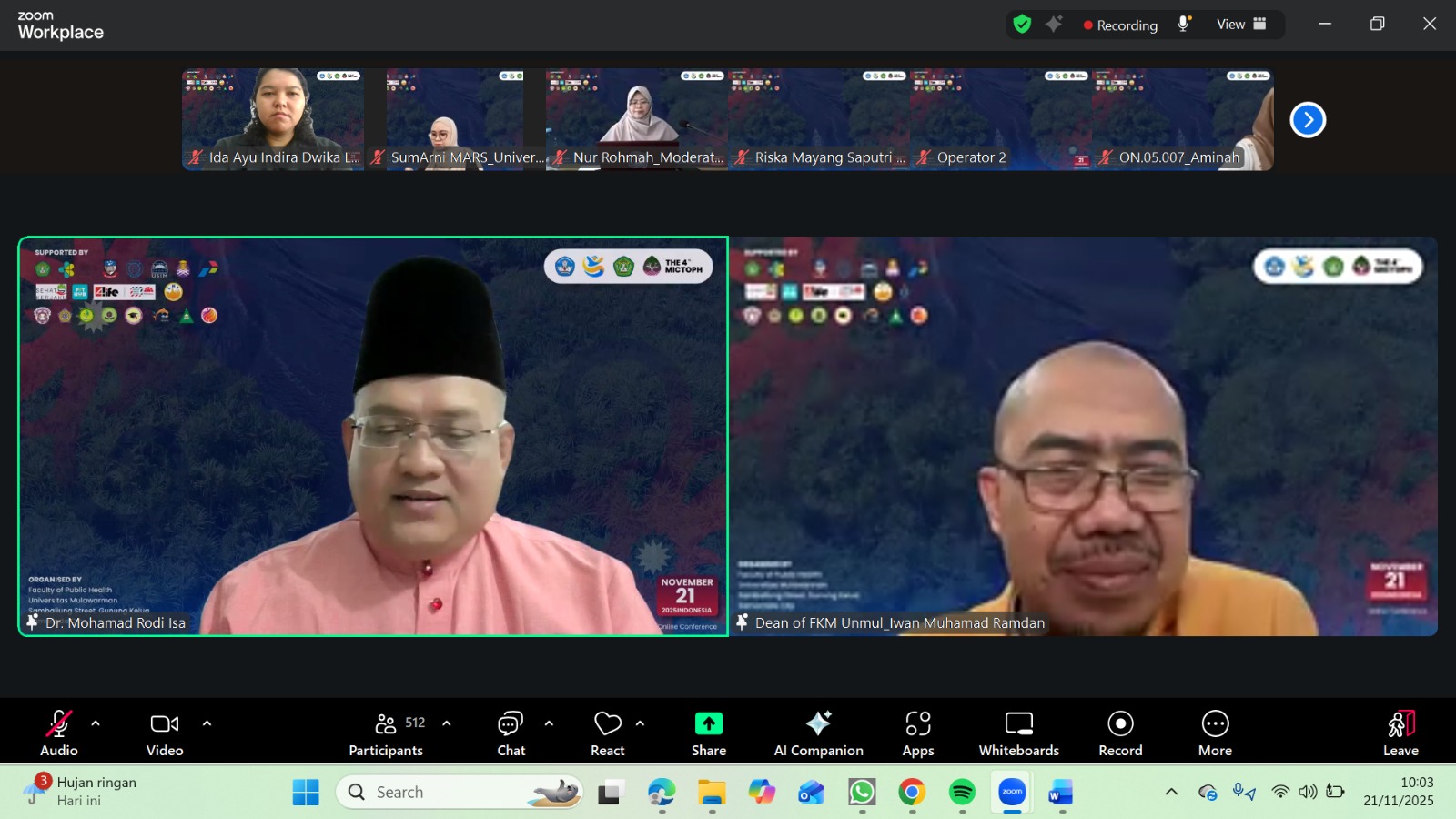 UNGKAP FAKTA: Para peserta dan pemateri dari Indonesia, Malaysia dan Australia mengikuti sesi pemaparan riset pada 4th MICTOPH 2025. Tahun ini, 182 penelitian dipresentasikan dalam forum ilmiah ini.