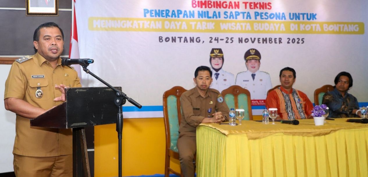 HADIRI KEGIATAN: Wakil Wali Kota Bontang Agus Haris memastikan bahwa pembangunan pariwisata tidak cukup hanya mengandalkan keindahan panorama dan kekayaan budaya.