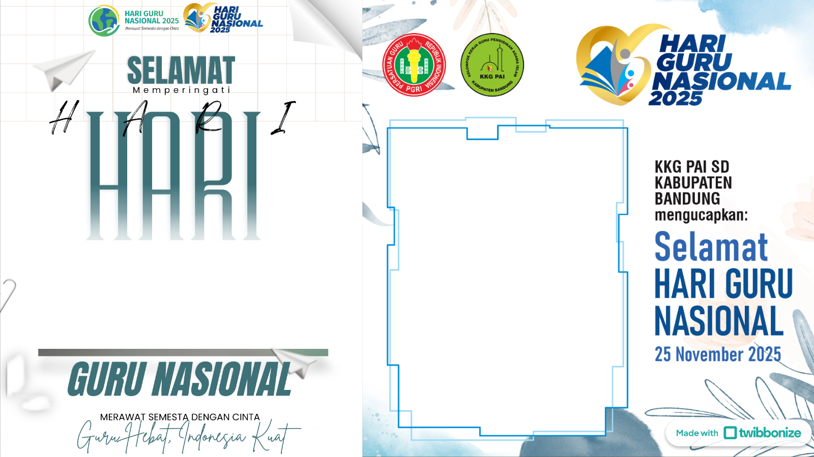 Twibbon Hari Guru Nasional 2025 gratis dan terbaru.